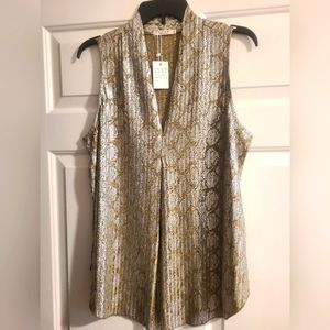 Festive sleeveless blouse